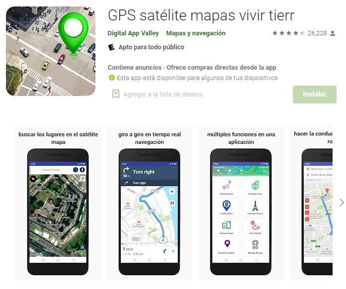 Mejores aplicaciones de mapas satelitales en el Móvil
